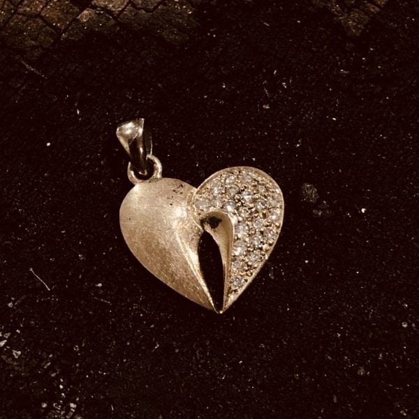 Anhaenger Herz Weissgold Brillanten