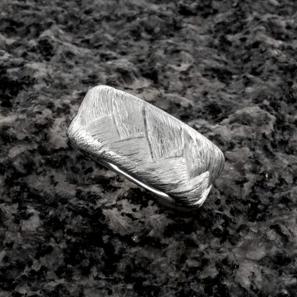 Flechtbandring Silber