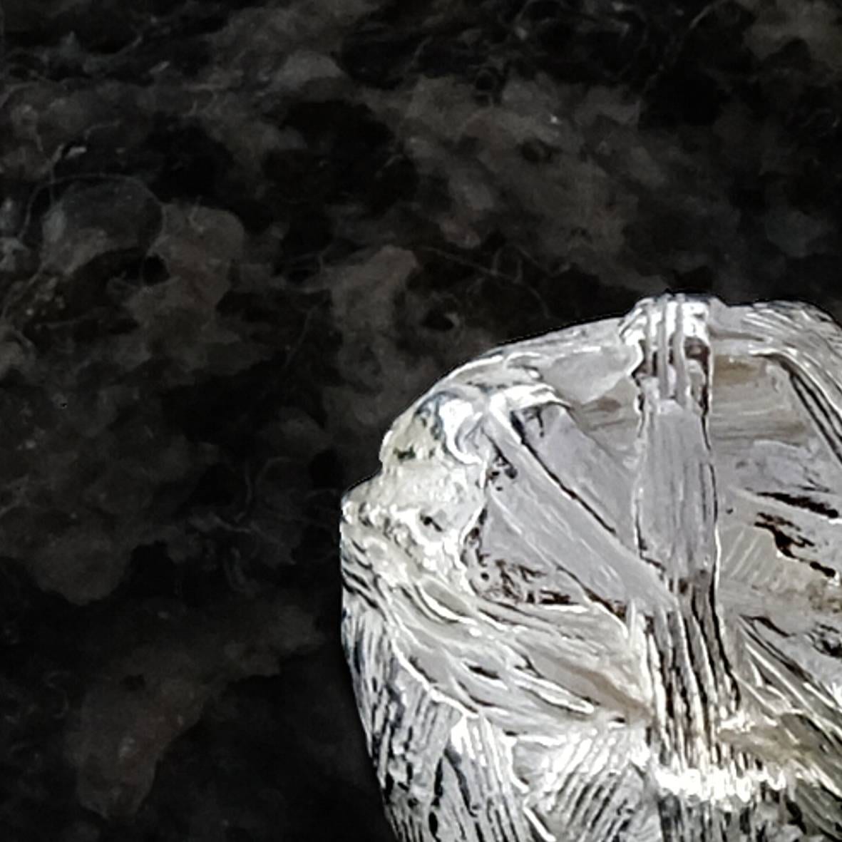 Graskugel Ohrpendeleure Silber Detail
