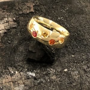Ring Gold Saphier