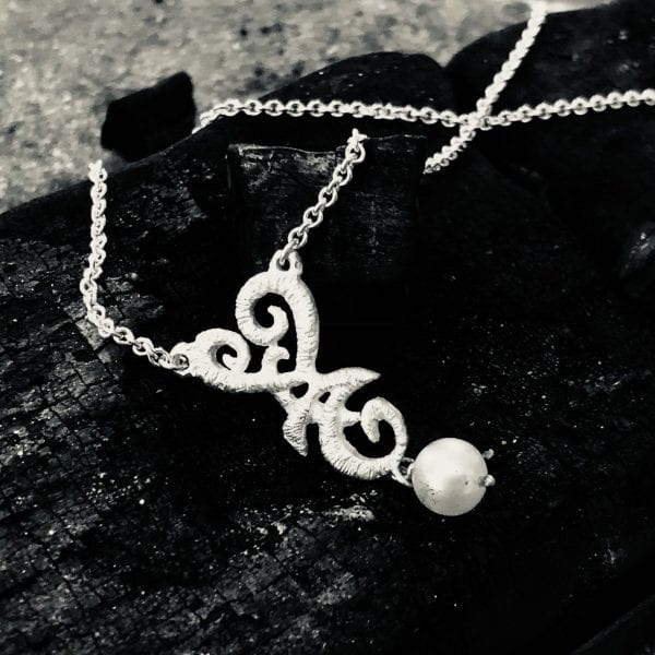 anhaenger silber ja perle