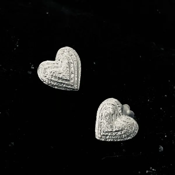 86 ohrstecker silberherzen