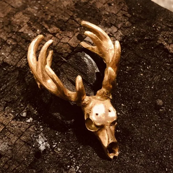 Anhaenger Hirsch Rotgold