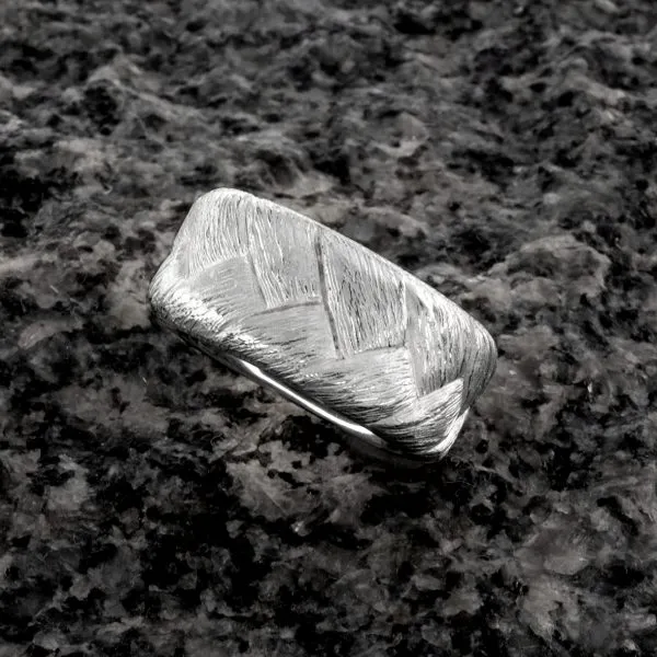 Flechtbandring Silber