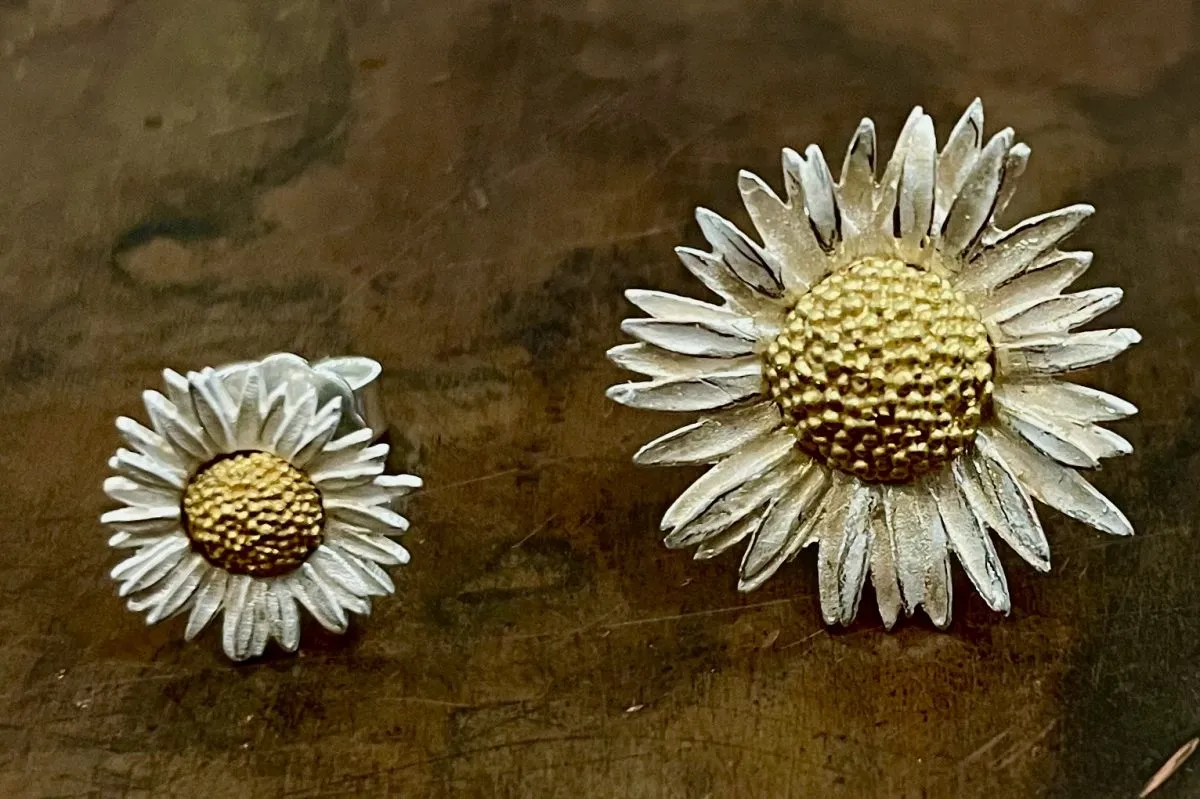 Gänseblümchen Bellis perennis Piccolo Ohrsteckerpaar (auch als Pendeleure möglich) – Bild 7