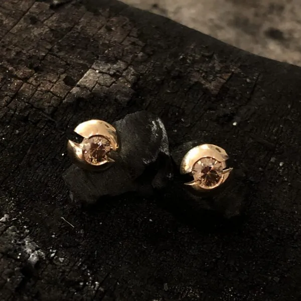Ohrstecker Rotgold Brillanten