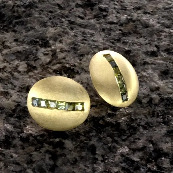 Tutti Frutti Ohrstecker gruen oval