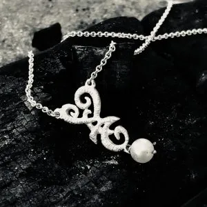 anhaenger silber ja perle