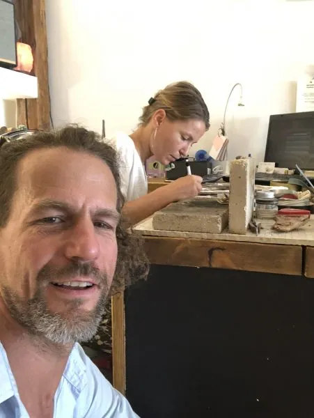 Arbeit an einem neuen Unikat bei der Workation in Primosten