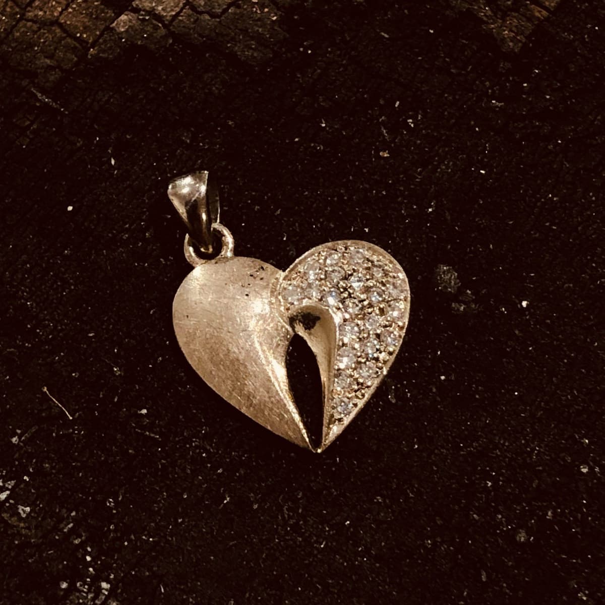 Anhaenger Herz Weissgold Brillanten