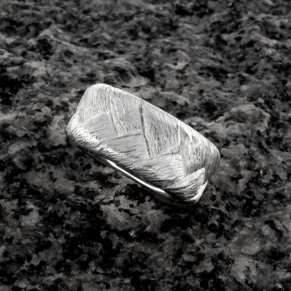 Flechtbandring Silber