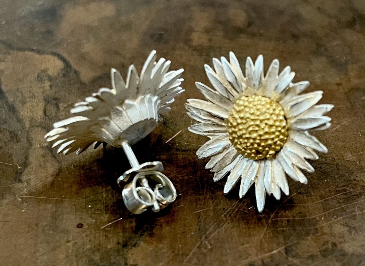 Gänseblümchen Bellis perennis Piccolo Ohrsteckerpaar (auch als Pendeleure möglich) – Bild 6